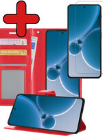 BTH BTH OnePlus Nord 3 Hoesje Bookcase Met Screenprotector - Rood