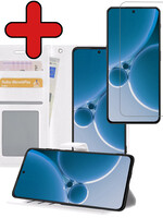 BTH BTH OnePlus Nord 3 Hoesje Bookcase Met Screenprotector - Wit