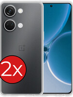 BTH BTH OnePlus Nord 3 Hoesje Siliconen - Transparant - 2 PACK