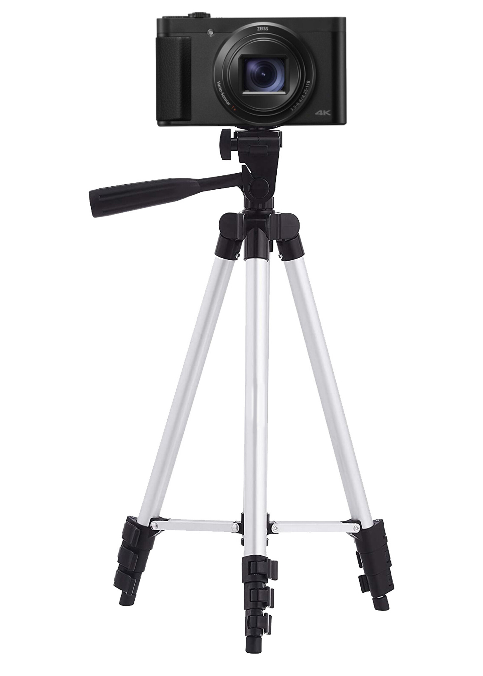BTH Tripod Smartphone Statief Camera Tripod Verstelbaar Met Telefoon Houder 102 cm - Zwart