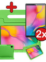 BTH BTH Samsung Galaxy Tab A 10.1 2019 Kinderhoes Met 2x Screenprotector - Groen