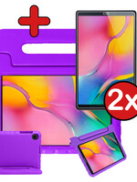BTH BTH Samsung Galaxy Tab A 10.1 2019 Kinderhoes Met 2x Screenprotector - Paars