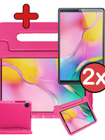 BTH BTH Samsung Galaxy Tab A 10.1 2019 Kinderhoes Met 2x Screenprotector - Roze