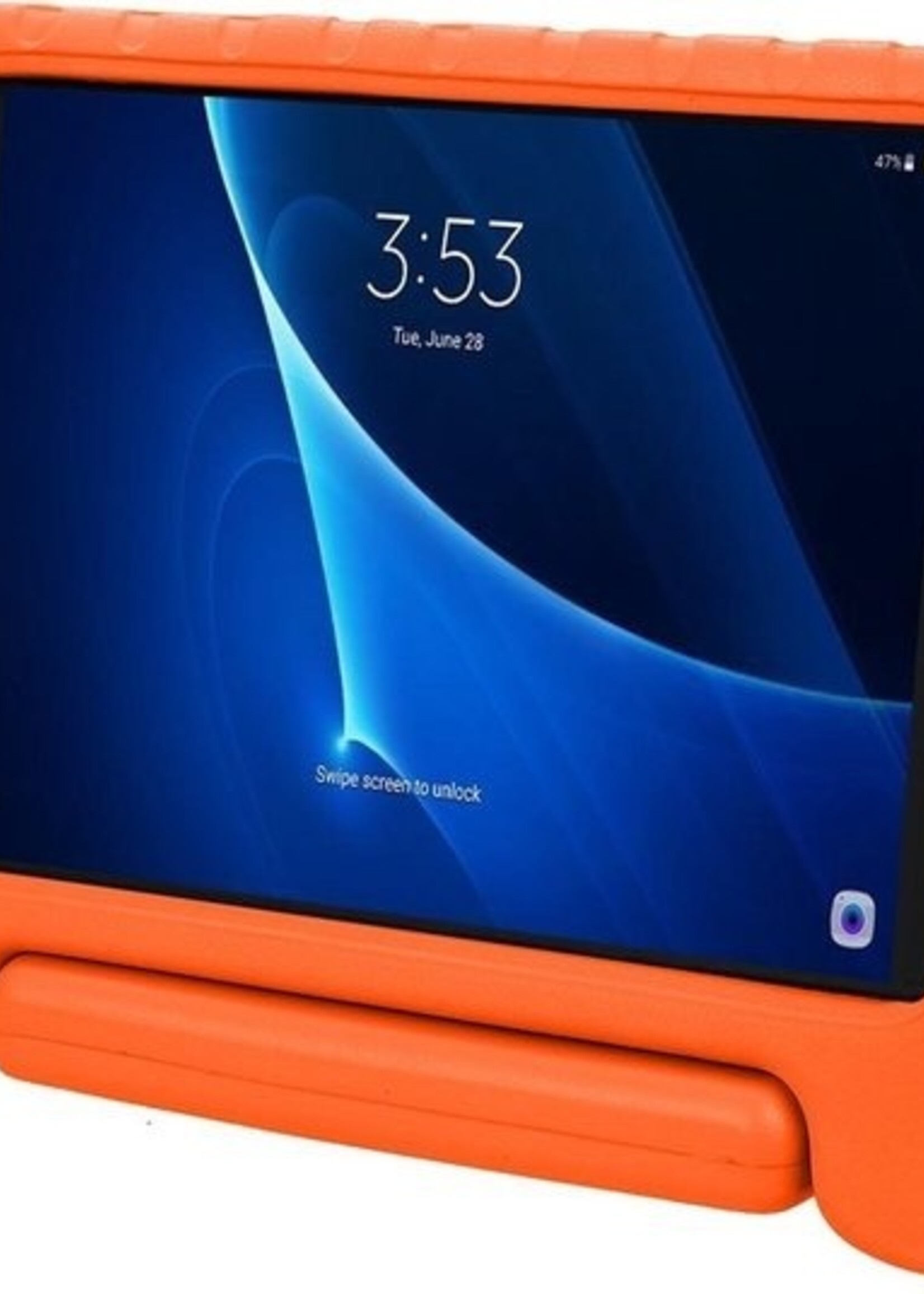 BTH Kinderhoes Geschikt voor Samsung Galaxy Tab A 10.1 2019 Hoes Kinder Hoesje Kids Case Cover Kidsproof Met Screenprotector - Hoesje Geschikt voor Samsung Tab A 10.1 2019 Hoesje Kinder Hoes - Oranje