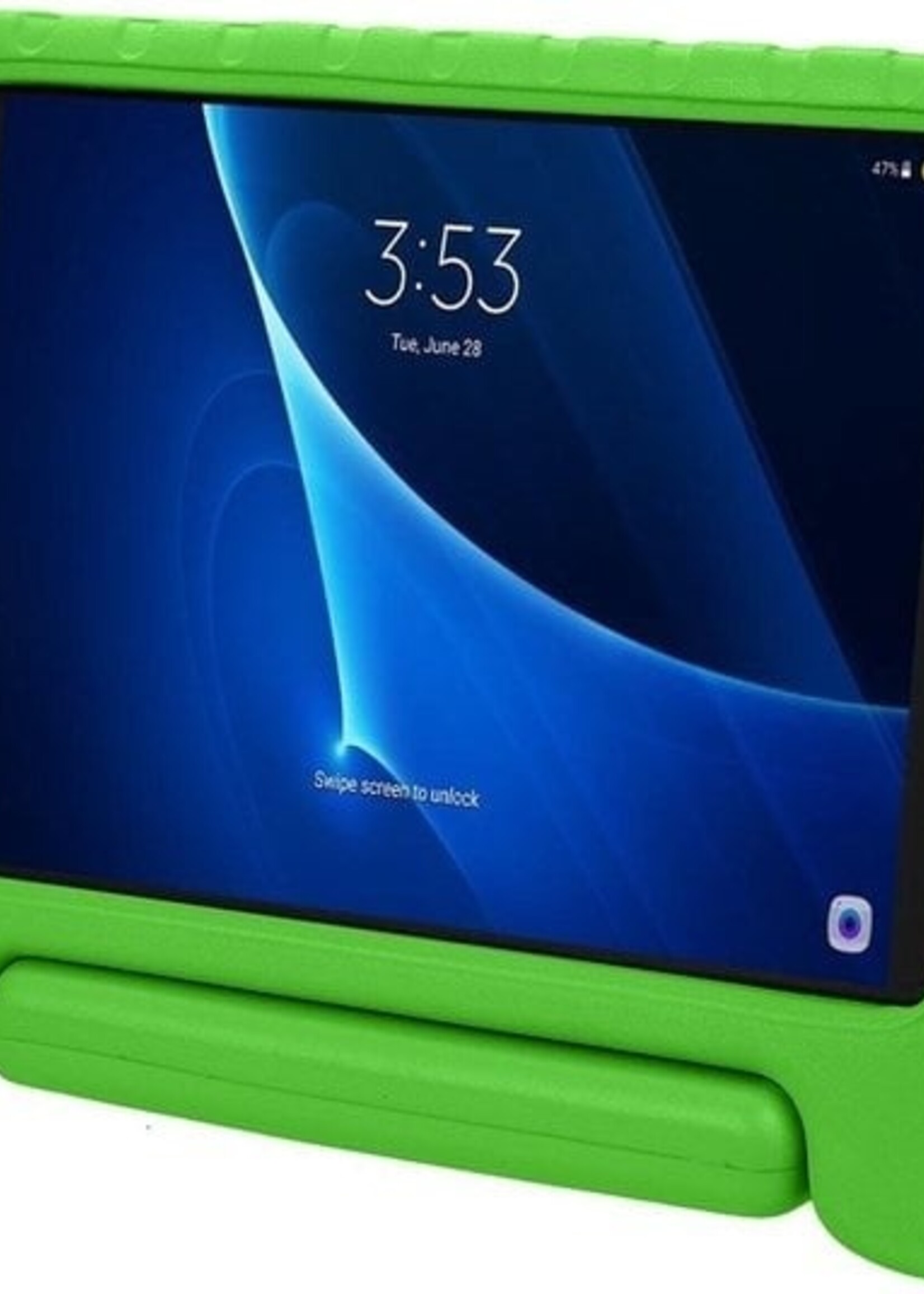 BTH Kinderhoes Geschikt voor Samsung Galaxy Tab A 10.1 2019 Hoes Kinder Hoesje Kids Case Cover Kidsproof Met 2x Screenprotector - Hoesje Geschikt voor Samsung Tab A 10.1 2019 Hoesje Kinder Hoes - Groen