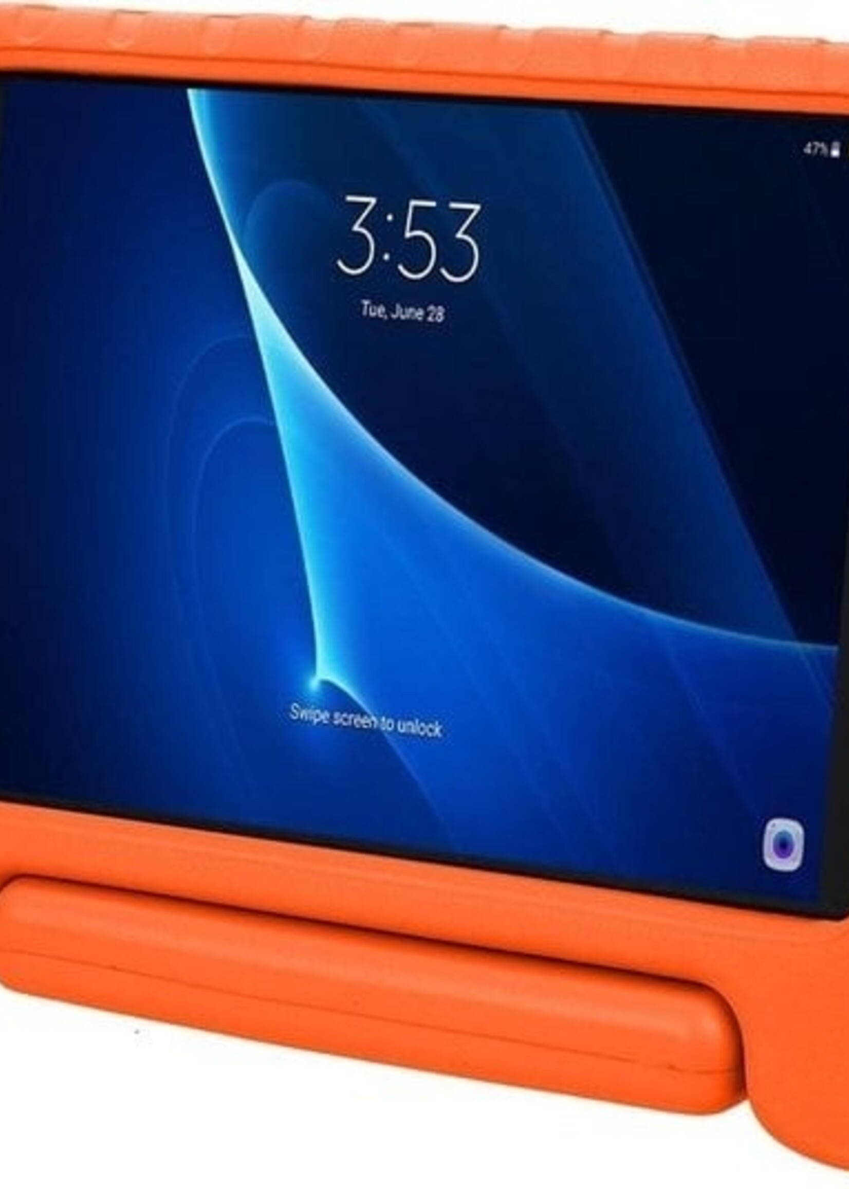 BTH Kinderhoes Geschikt voor Samsung Galaxy Tab A 10.1 2019 Hoes Kinder Hoesje Kids Case Cover Kidsproof Met 2x Screenprotector - Hoesje Geschikt voor Samsung Tab A 10.1 2019 Hoesje Kinder Hoes - Oranje