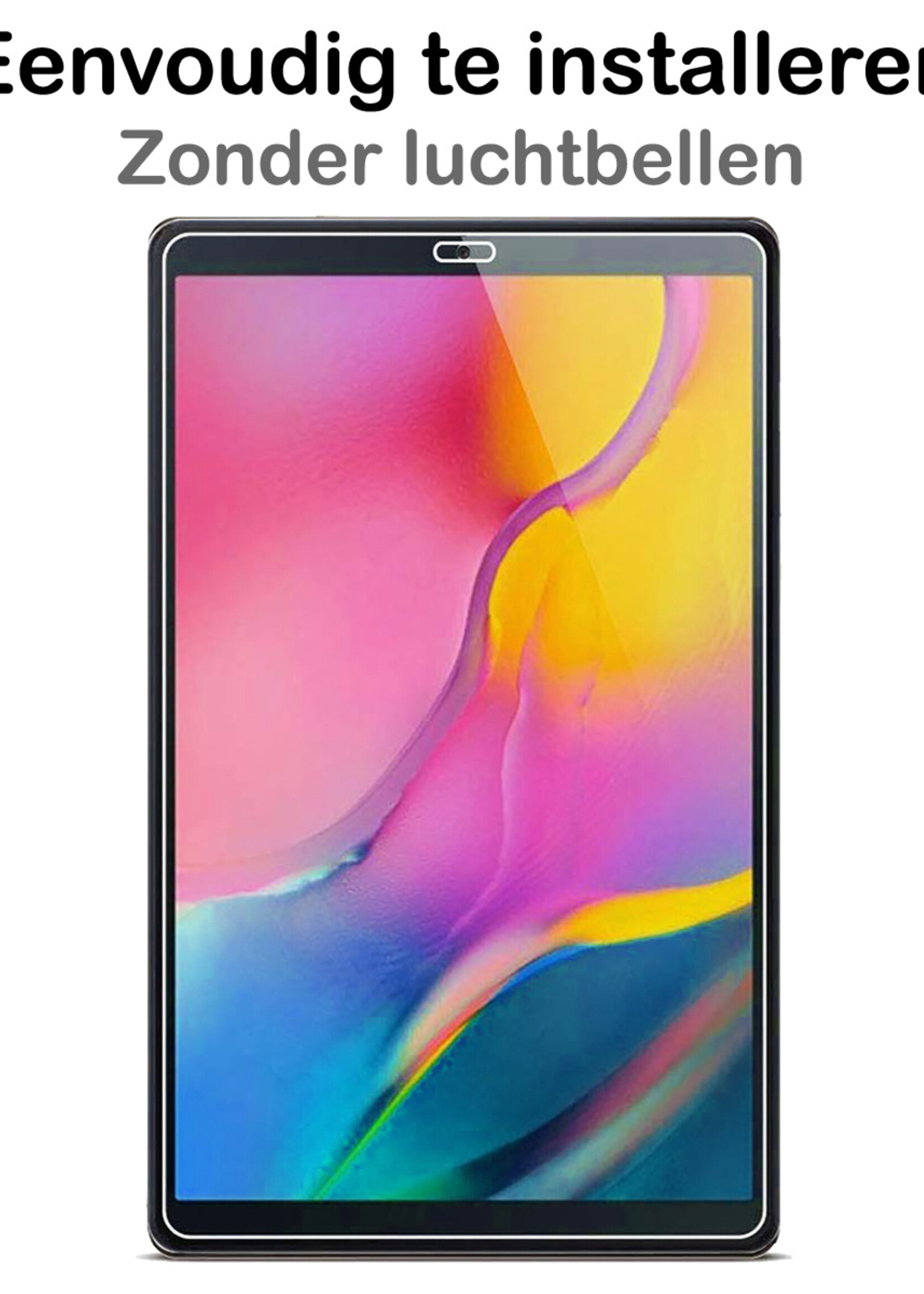 BTH Kinderhoes Geschikt voor Samsung Galaxy Tab A 10.1 2019 Hoes Kinder Hoesje Kids Case Cover Kidsproof Met 2x Screenprotector - Hoesje Geschikt voor Samsung Tab A 10.1 2019 Hoesje Kinder Hoes - Groen