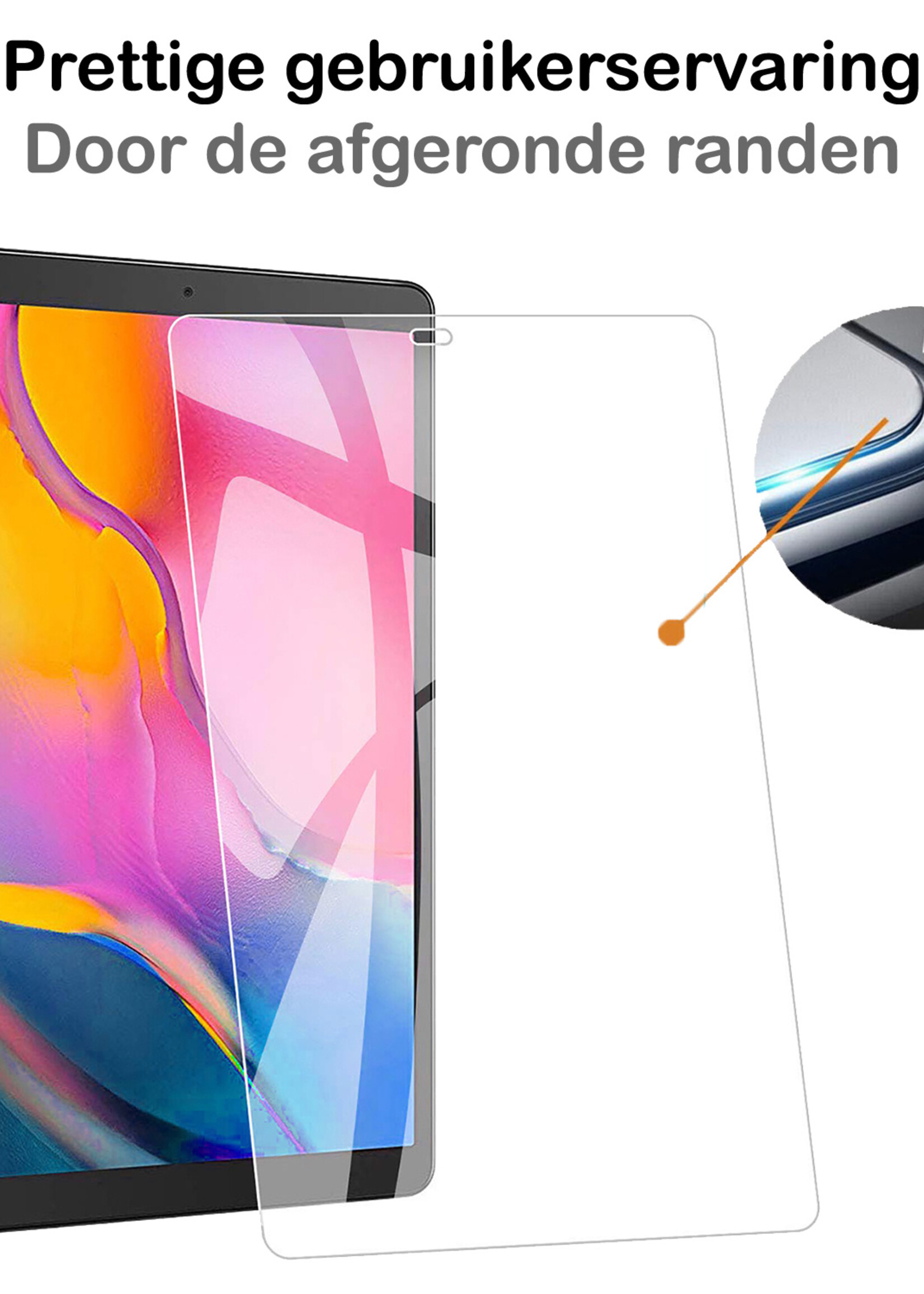 BTH Kinderhoes Geschikt voor Samsung Galaxy Tab A 10.1 2019 Hoes Kinder Hoesje Kids Case Cover Kidsproof Met 2x Screenprotector - Hoesje Geschikt voor Samsung Tab A 10.1 2019 Hoesje Kinder Hoes - Zwart