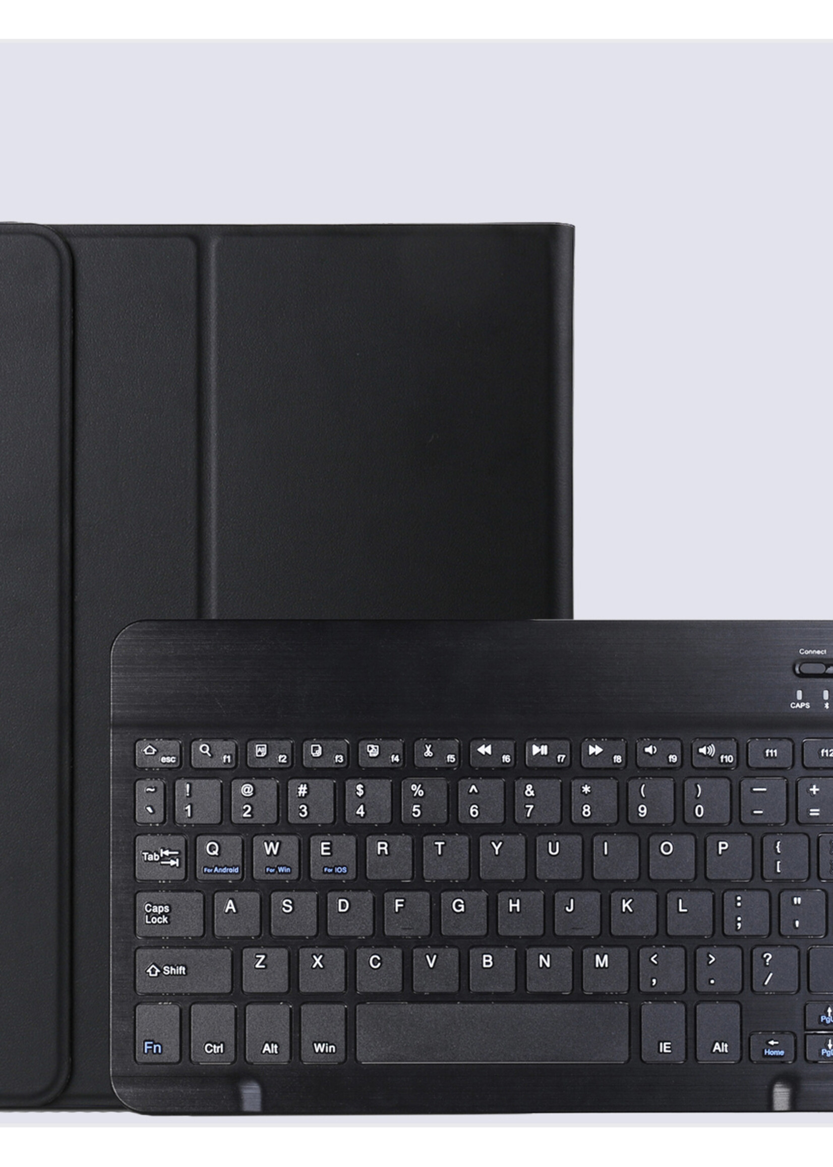 BTH Hoes Geschikt voor Samsung Galaxy Tab A9 Plus Hoes Toetsenbord Hoesje Keyboard Case Cover - Hoesje Geschikt voor Samsung Tab A9 Plus Hoes Toetsenbord Case - Zwart