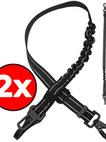 BTH BTH Hondenriem Flexibel - Zwart - 2 PACK
