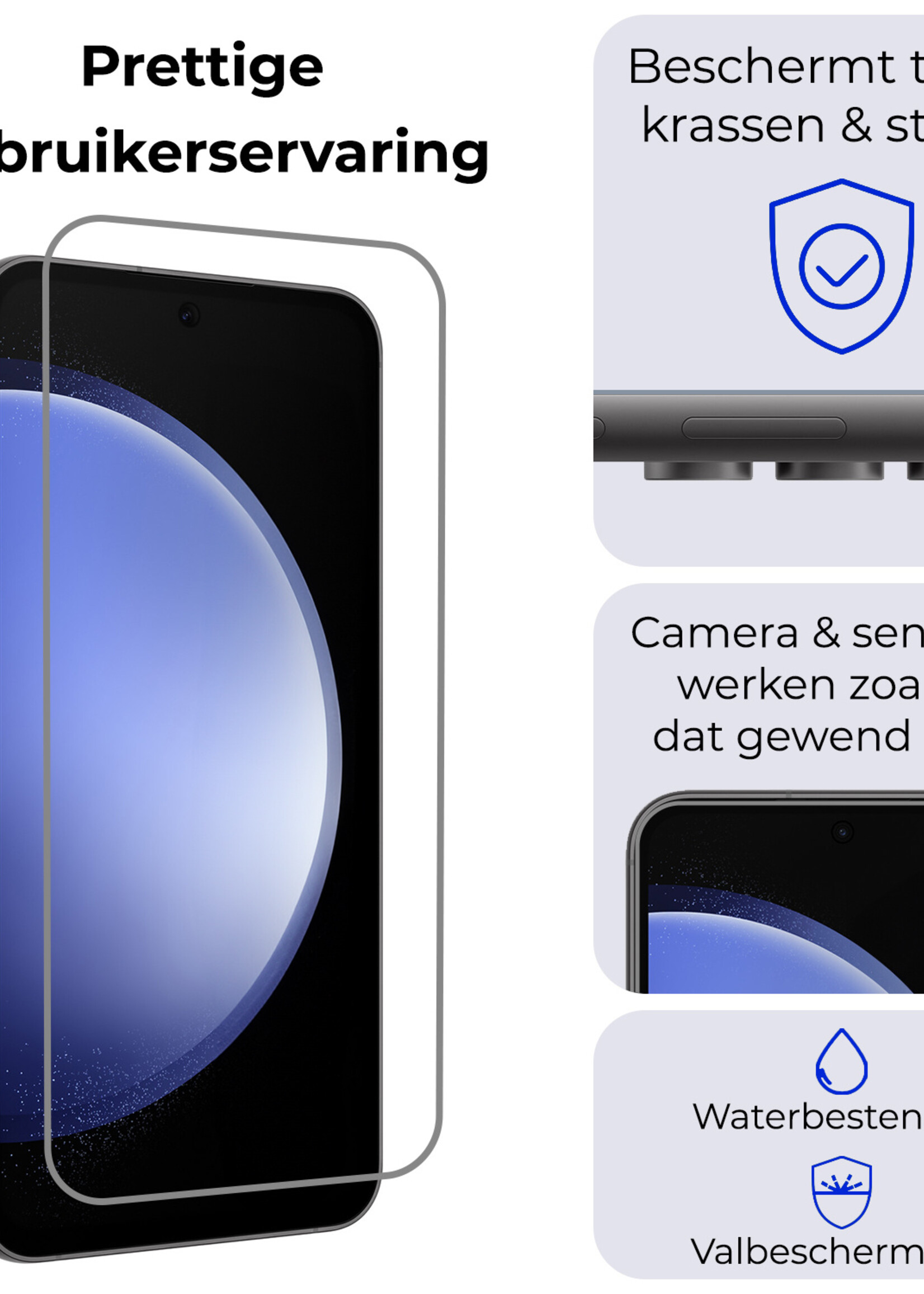 BTH Screenprotector Geschikt voor Samsung S23 FE Screenprotector Glas Gehard Tempered Glass - Screenprotector Geschikt voor Samsung Galaxy S23 FE Screen Protector Screen Cover