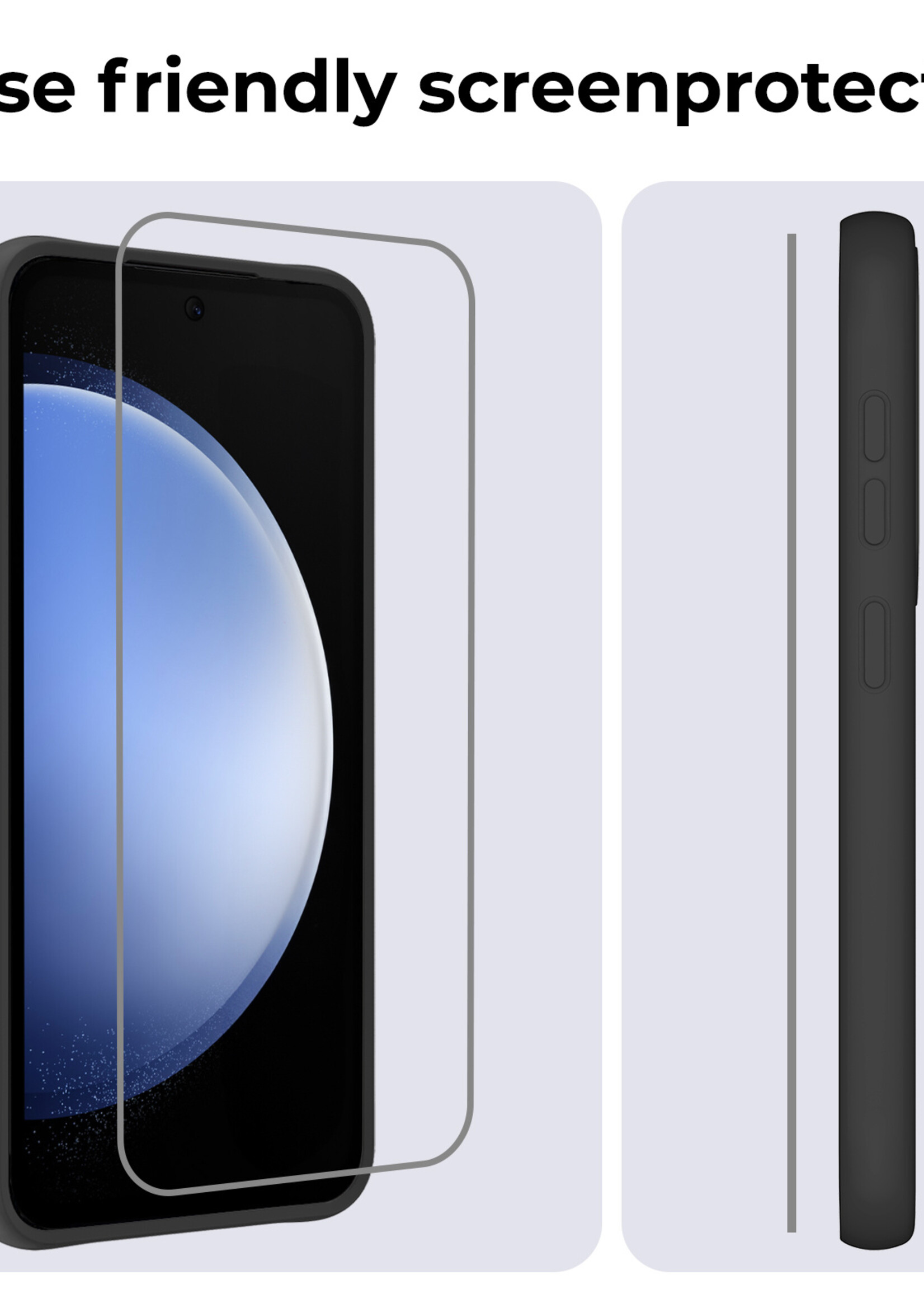 BTH Screenprotector Geschikt voor Samsung S23 FE Screenprotector Glas Gehard Tempered Glass - Screenprotector Geschikt voor Samsung Galaxy S23 FE Screen Protector Screen Cover - 2 PACK