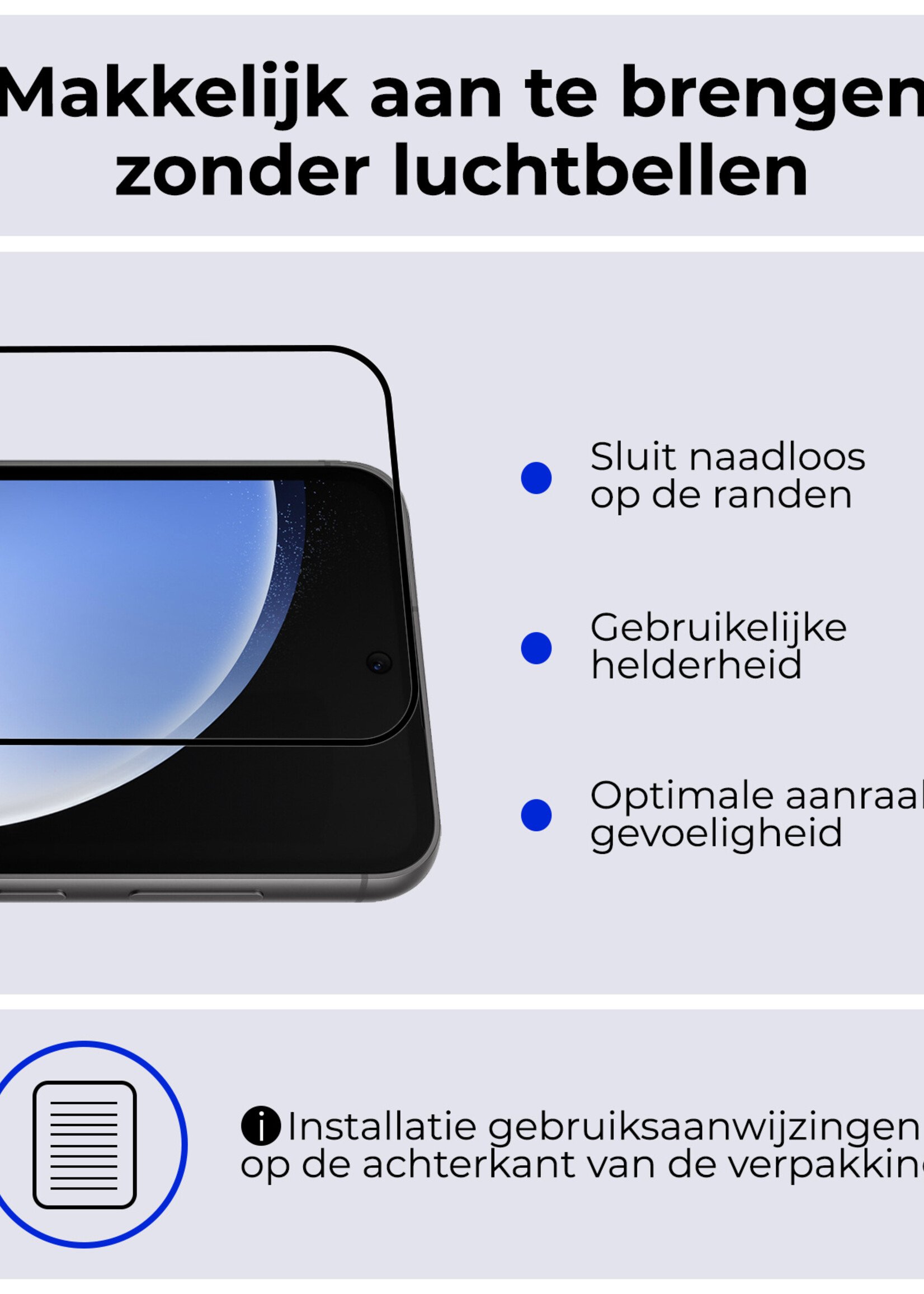 BTH Screenprotector Geschikt voor Samsung S23 FE Screenprotector Glas Gehard Tempered Glass Full Cover - Screenprotector Geschikt voor Samsung Galaxy S23 FE Screen Protector Screen Cover - 2 PACK
