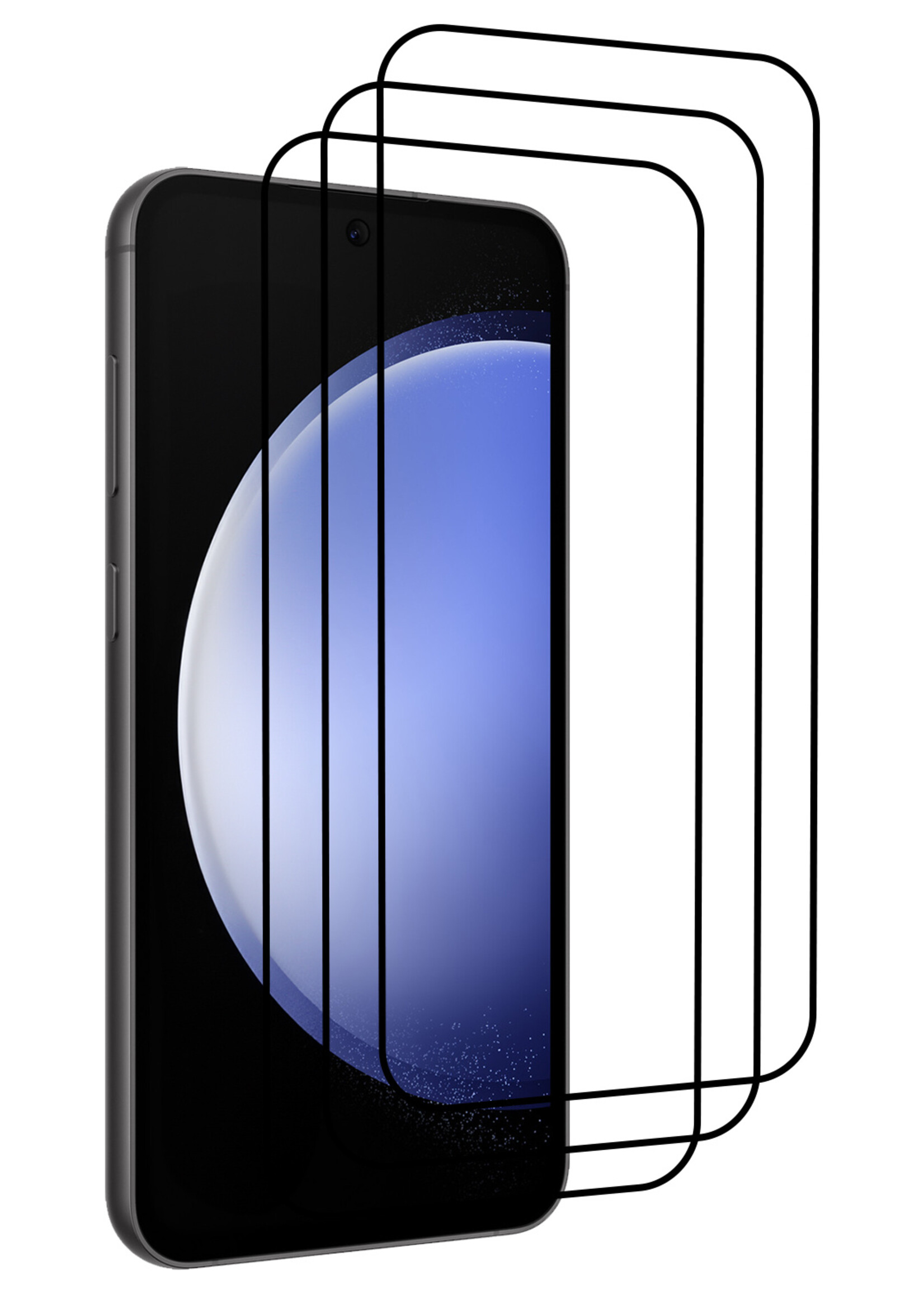 BTH Screenprotector Geschikt voor Samsung S23 FE Screenprotector Glas Gehard Tempered Glass Full Cover - Screenprotector Geschikt voor Samsung Galaxy S23 FE Screen Protector Screen Cover - 3 PACK
