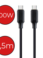 BTH BTH USB-C naar USB-C kabel (100W) - 1.8 meter - Zwart