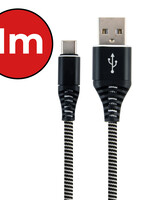 BTH BTH USB-A naar USB-C kabel - 1 meter - Zwart/Wit