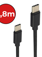 BTH BTH USB-C naar USB-C kabel - 1.8 meter - Zwart