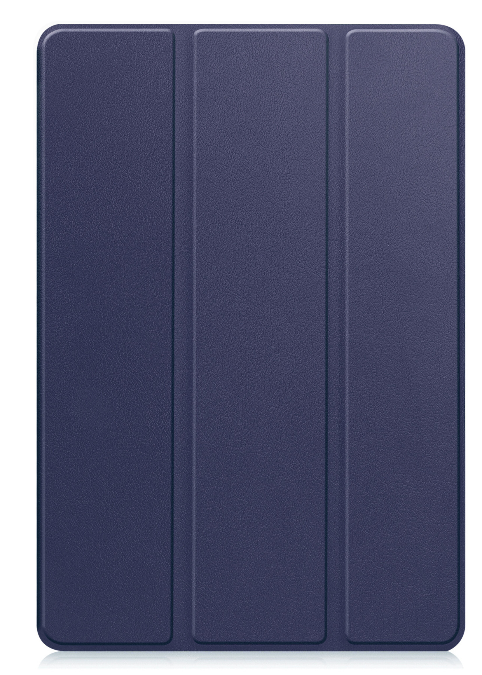 BTH Hoes Geschikt voor Samsung Galaxy Tab S9 FE Hoes Book Case Hoesje Trifold Cover Met Uitsparing Geschikt voor S Pen - Hoesje Geschikt voor Samsung Tab S9 FE Hoesje Bookcase - Donkerblauw