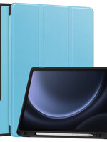 BTH BTH Samsung Galaxy Tab S9 FE Hoesje Met Uitsparing S Pen - Lichtblauw