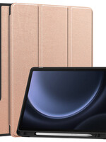BTH BTH Samsung Galaxy Tab S9 FE Hoesje Met Uitsparing S Pen - Rose Goud