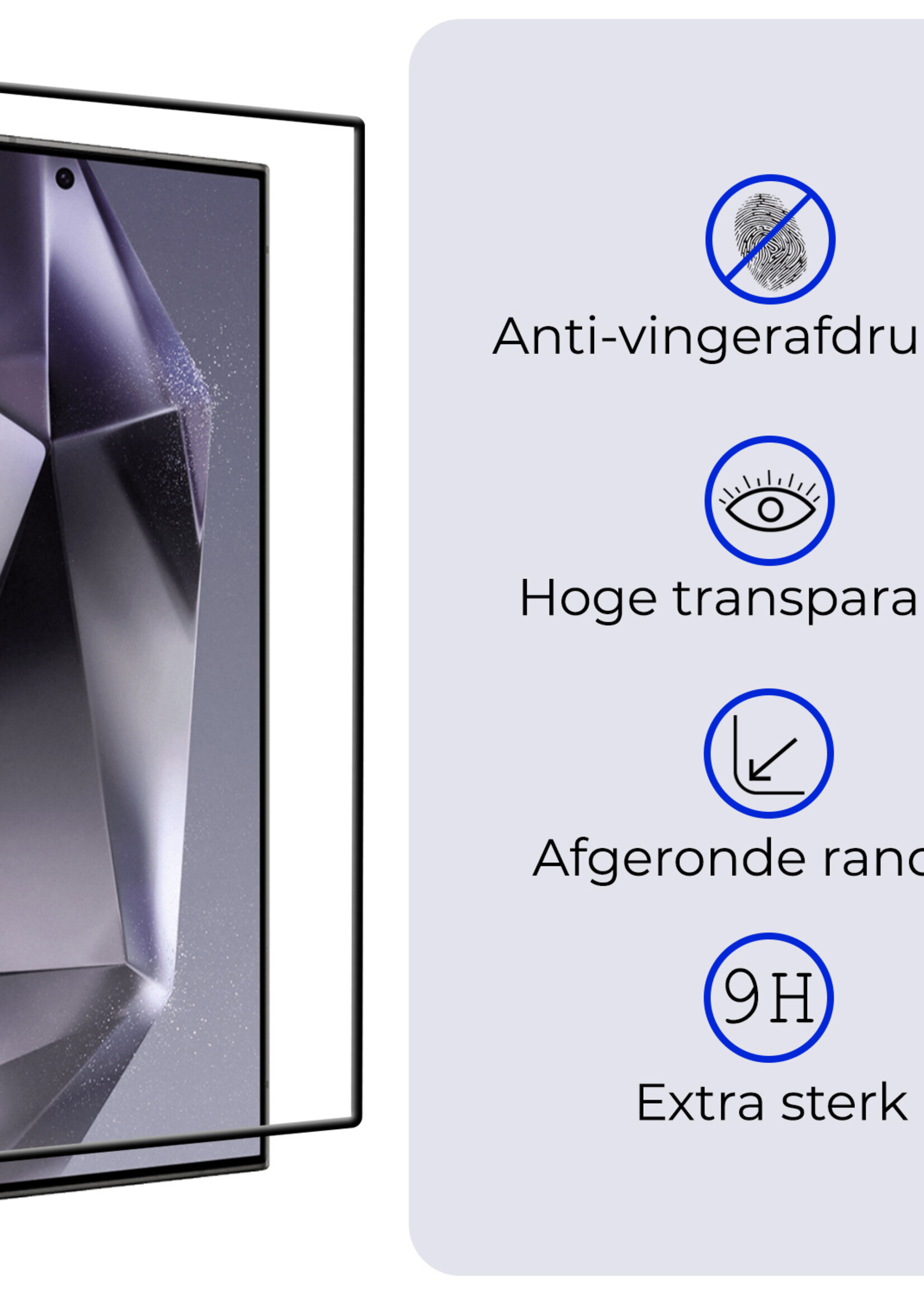 BTH Screenprotector Geschikt voor Samsung S24 Ultra Screenprotector Glas Gehard Tempered Glass Full Cover - Screenprotector Geschikt voor Samsung Galaxy S24 Ultra Screen Protector Screen Cover