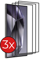BTH BTH Samsung Galaxy S24 Ultra Screenprotector Glas Full Cover 2D - 3 PACK