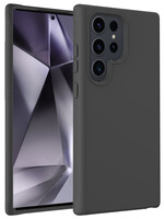 BTH BTH Samsung Galaxy S24 Ultra Hoesje Siliconen - Zwart