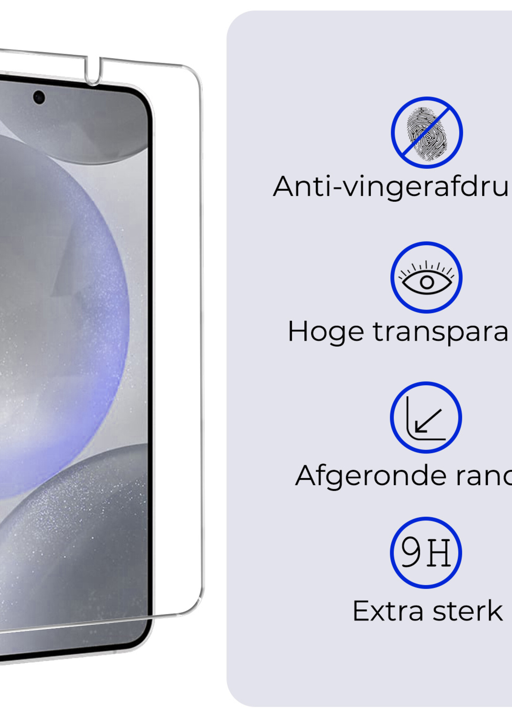 BTH Screenprotector Geschikt voor Samsung S24 Plus Screenprotector Glas Gehard Tempered Glass - Screenprotector Geschikt voor Samsung Galaxy S24 Plus Screen Protector Screen Cover