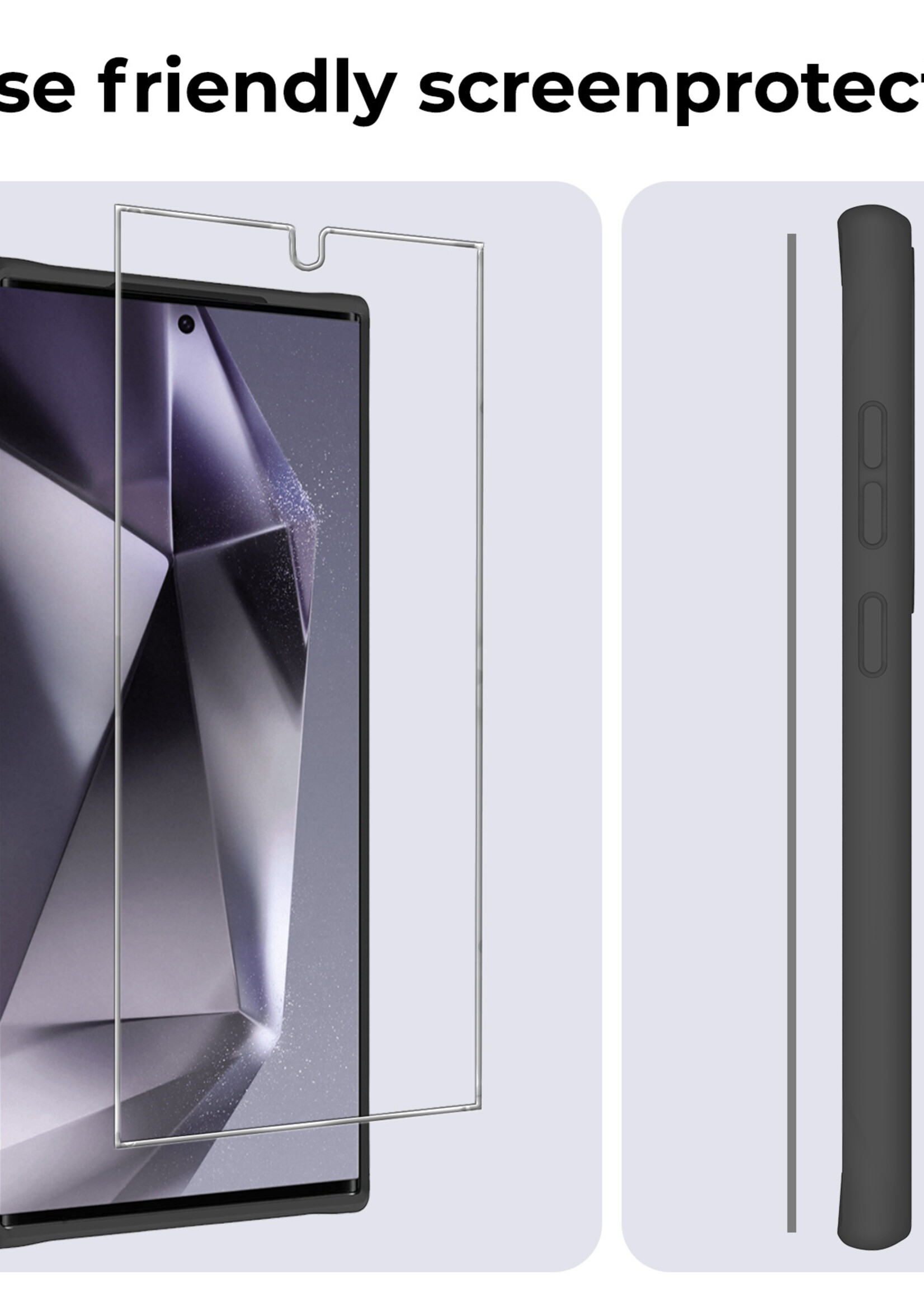 BTH Screenprotector Geschikt voor Samsung S24 Ultra Screenprotector Glas Gehard Tempered Glass - Screenprotector Geschikt voor Samsung Galaxy S24 Ultra Screen Protector Screen Cover - 2 PACK