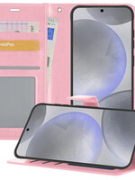BTH BTH Samsung Galaxy S24 Plus Hoesje Bookcase - Lichtroze