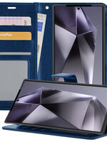 BTH BTH Samsung Galaxy S24 Ultra Hoesje Bookcase - Donkerblauw