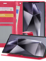 BTH BTH Samsung Galaxy S24 Ultra Hoesje Bookcase - Donkerroze