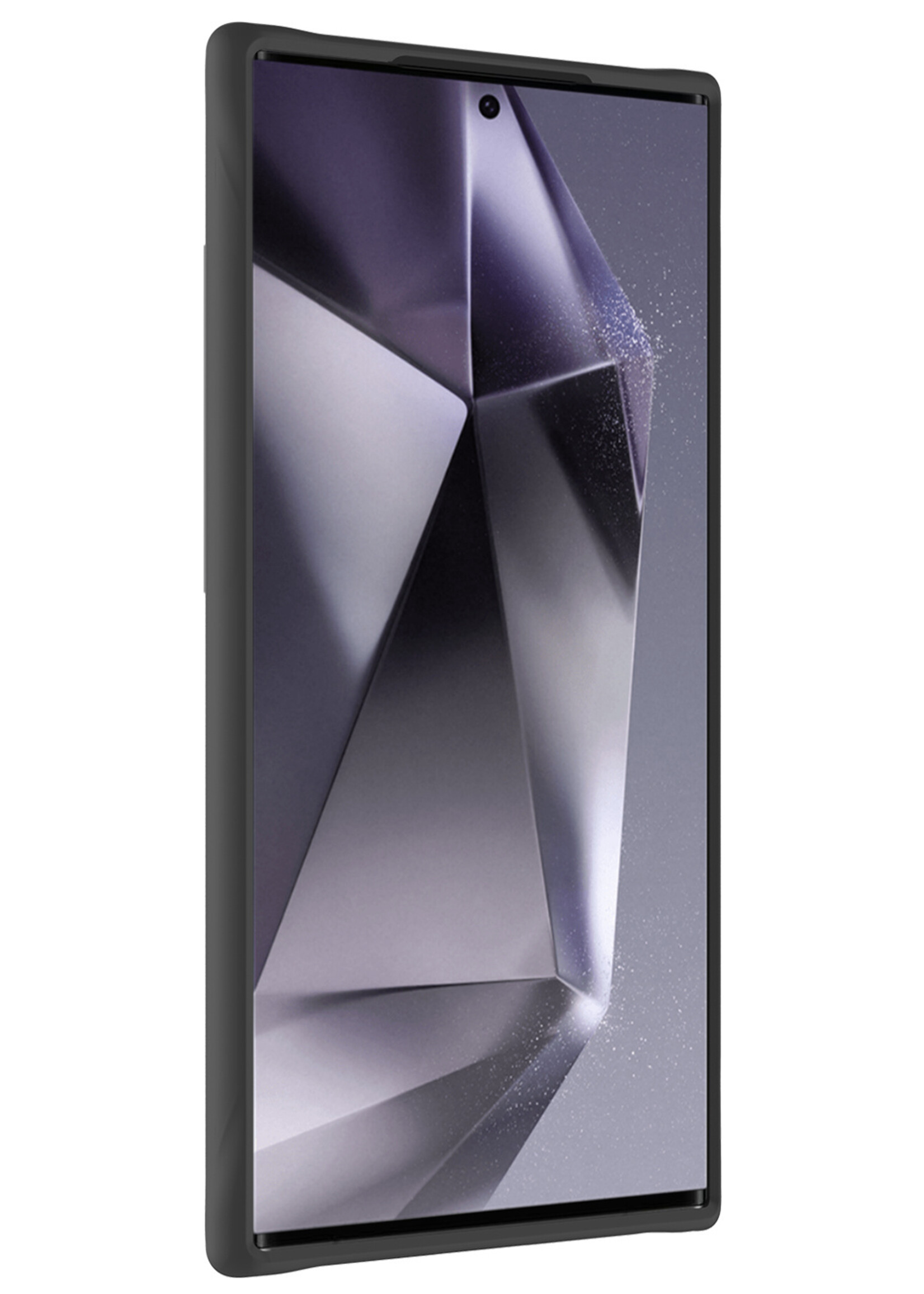 BTH Hoesje Geschikt voor Samsung S24 Ultra Hoesje Siliconen Case Hoes Met 2x Screenprotector - Hoes Geschikt voor Samsung Galaxy S24 Ultra Hoes Cover Case - Zwart
