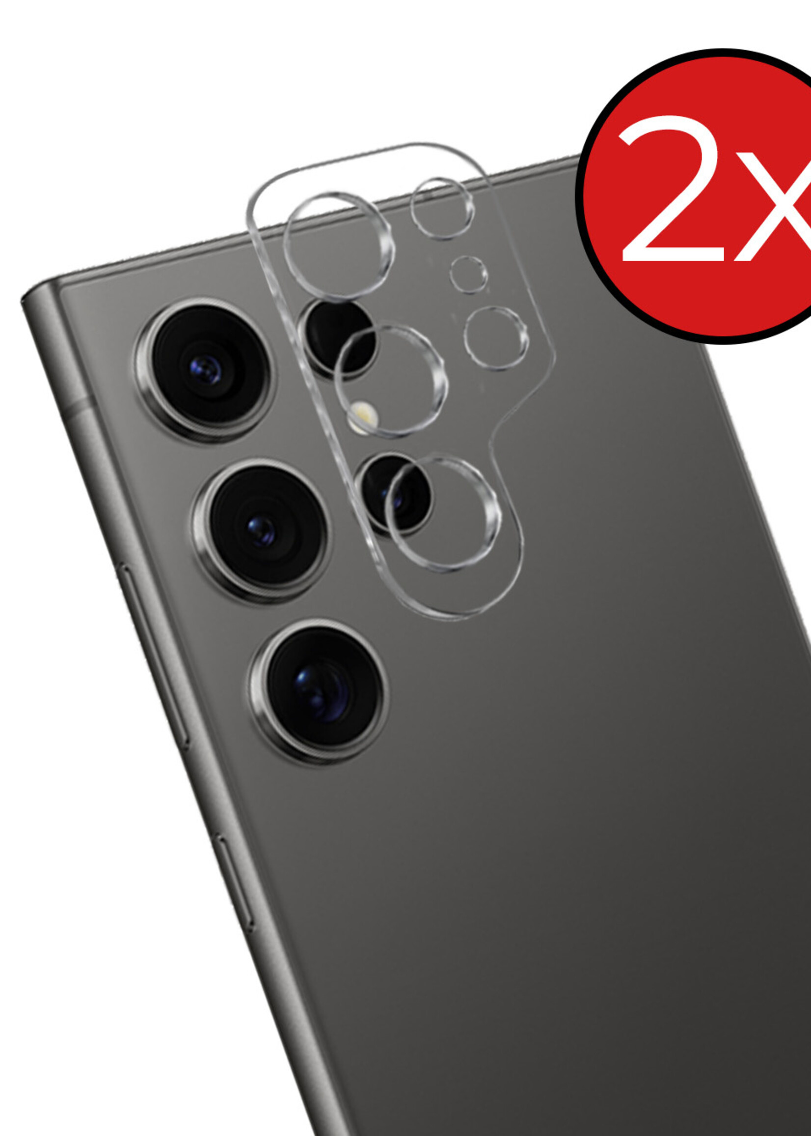 BTH Screenprotector Geschikt voor Samsung S24 Ultra Camera Lens Screenprotector Glas - Screenprotector Geschikt voor Samsung Galaxy S24 Ultra Screenprotector Camera Protector Gehard Glas - 2 PACK