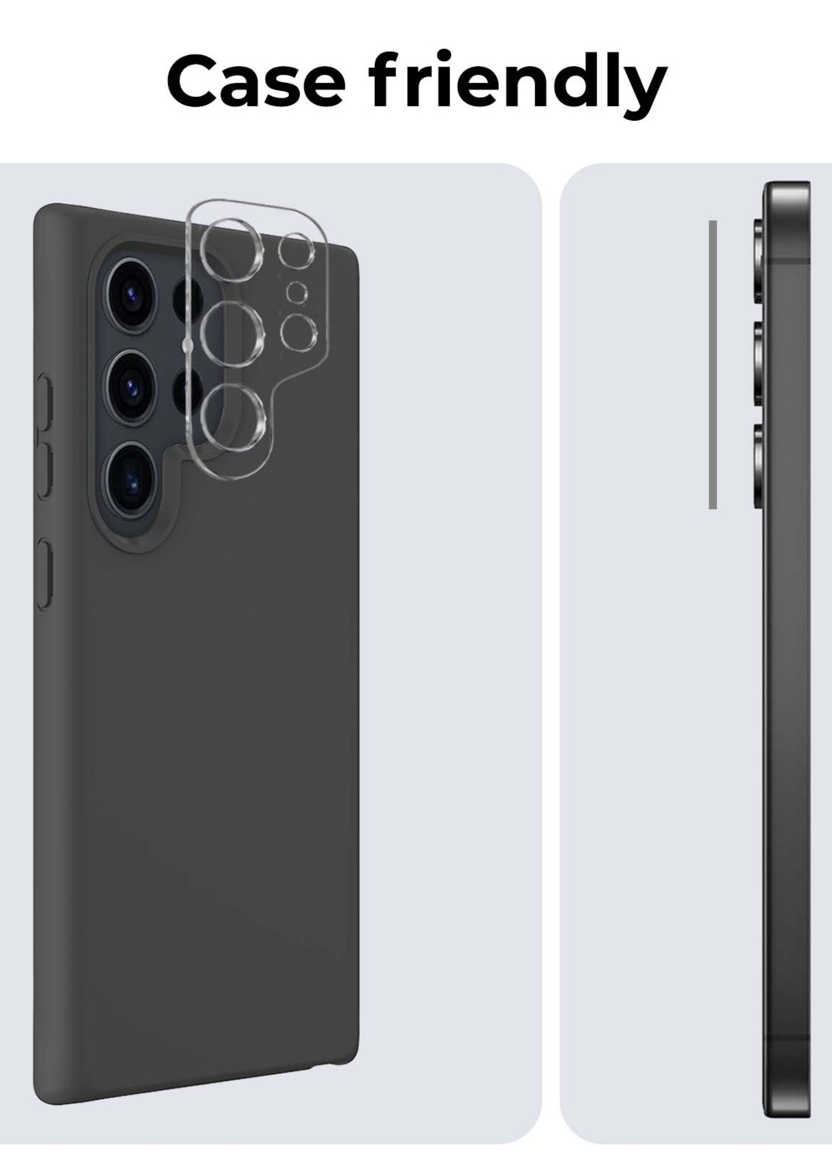 BTH Screenprotector Geschikt voor Samsung S24 Ultra Camera Lens Screenprotector Glas - Screenprotector Geschikt voor Samsung Galaxy S24 Ultra Screenprotector Camera Protector Gehard Glas - 2 PACK