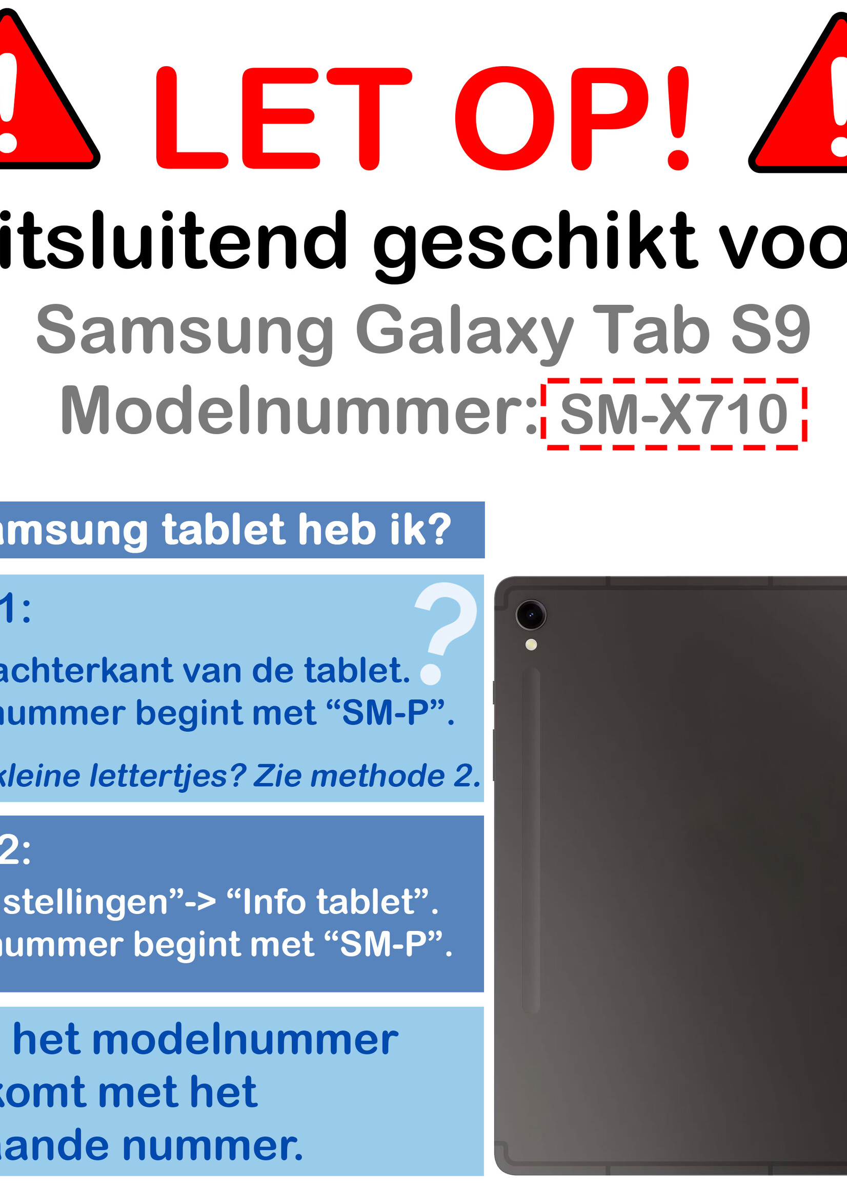 BTH Hoes Geschikt voor Samsung Galaxy Tab S9 Hoes Toetsenbord Hoesje Keyboard Case Cover - Hoesje Geschikt voor Samsung Tab S9 Hoes Toetsenbord Case - Zwart