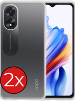BTH BTH OPPO A38 Hoesje Siliconen - Transparant - 2 PACK