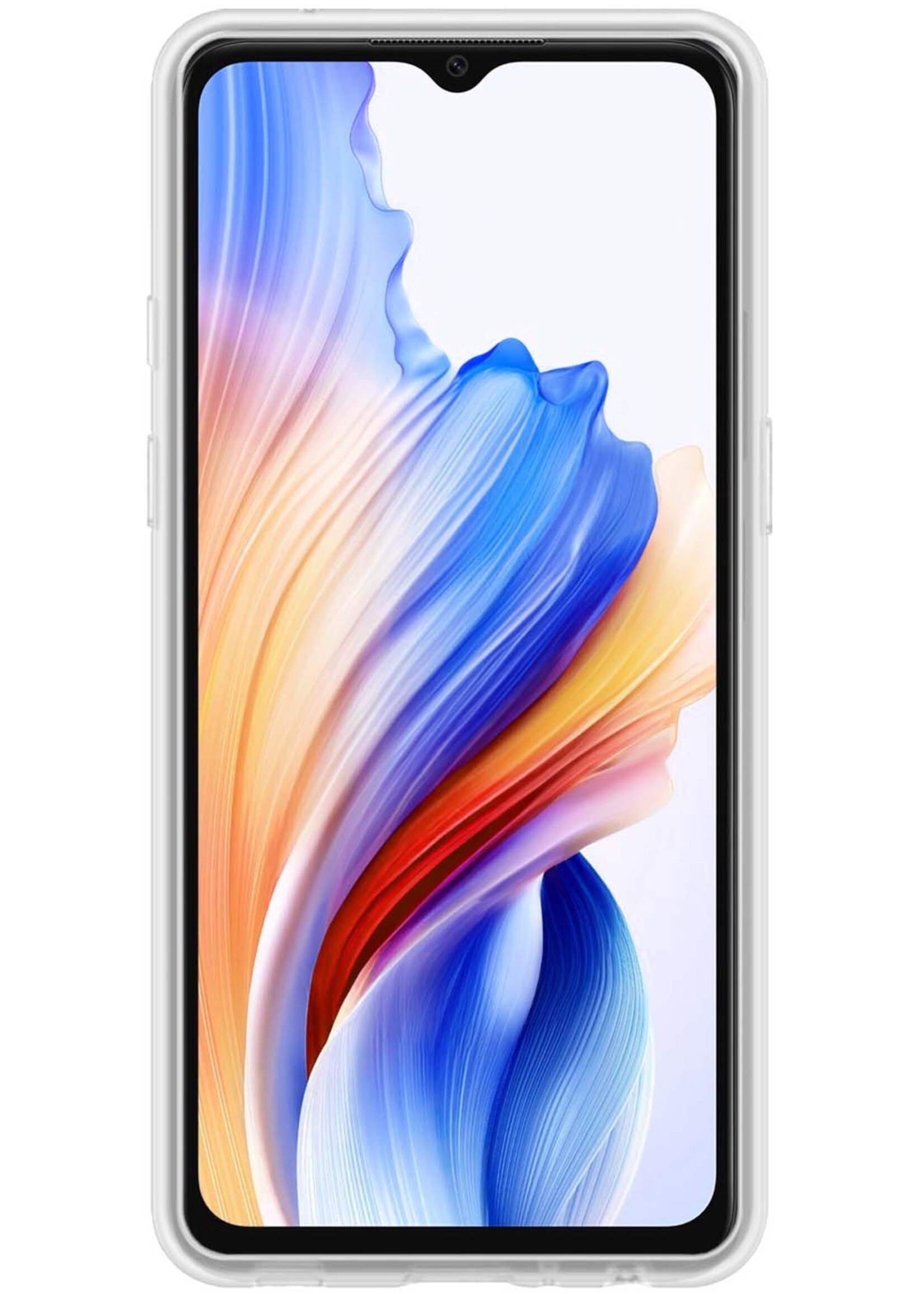 BTH Hoesje Geschikt voor OPPO A38 Hoesje Siliconen Case Hoes Met 2x Screenprotector - Hoes Geschikt voor OPPO A38 Hoes Cover Case - Transparant