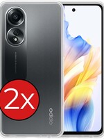 BTH BTH OPPO A58 Hoesje Siliconen - Transparant - 2 PACK