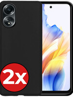 BTH BTH OPPO A58 Hoesje Siliconen - Zwart - 2 PACK