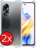 BTH BTH OPPO A58 Hoesje Shockproof - Transparant - 2 PACK