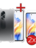BTH BTH OPPO A58 Hoesje Shockproof Met 2x Screenprotector