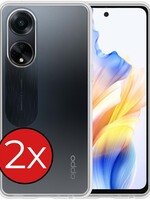 BTH BTH OPPO A98 Hoesje Siliconen - Transparant - 2 PACK