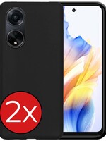 BTH BTH OPPO A98 Hoesje Siliconen - Zwart - 2 PACK