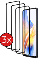 BTH BTH OPPO A98 Screenprotector Glas Full Cover 2D - 3 PACK