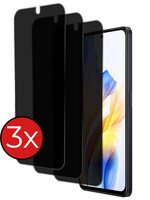 BTH BTH OPPO A58 Screenprotector Glas Privacy - 3 PACK
