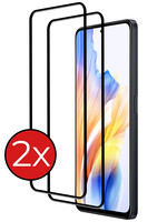 BTH BTH OPPO A58 Screenprotector Glas Full Cover 2D - 2 PACK