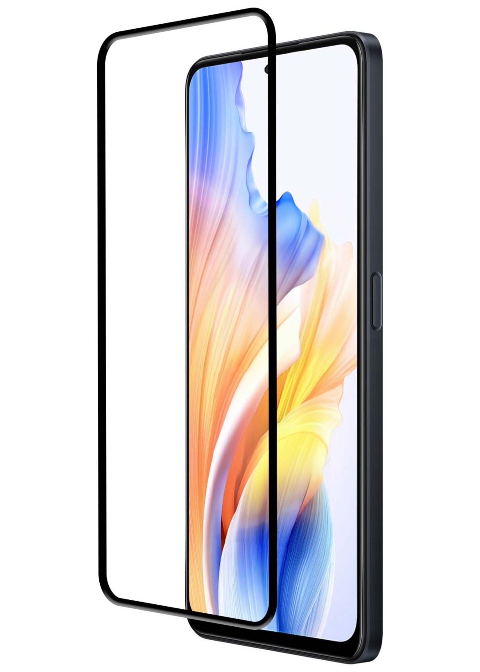 BTH Screenprotector Geschikt voor OPPO A58 Screenprotector Glas Gehard Tempered Glass Full Cover - Screenprotector Geschikt voor OPPO A58 Screen Protector Screen Cover