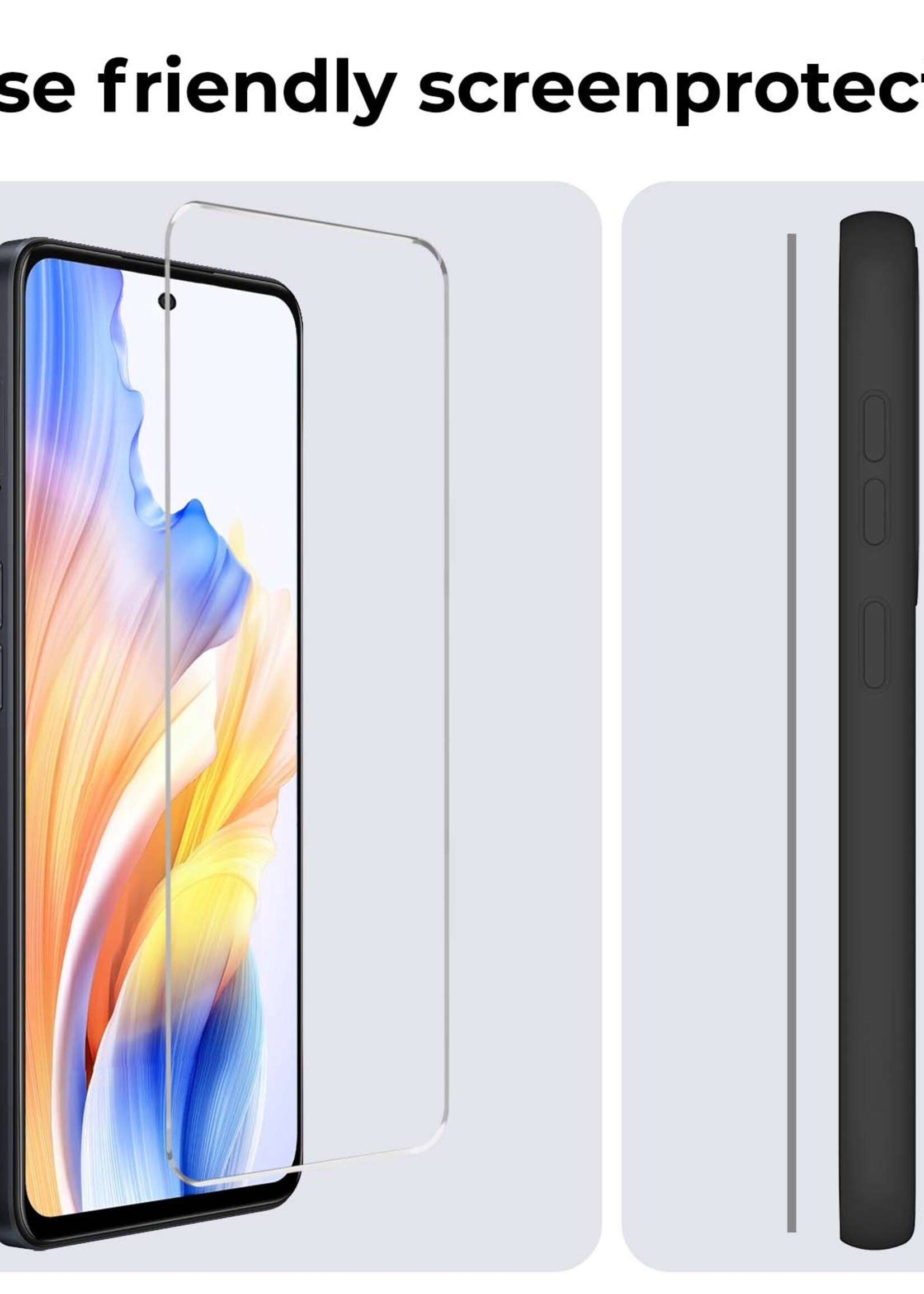 BTH Screenprotector Geschikt voor OPPO A58 Screenprotector Glas Gehard Tempered Glass - Screenprotector Geschikt voor OPPO A58 Screen Protector Screen Cover