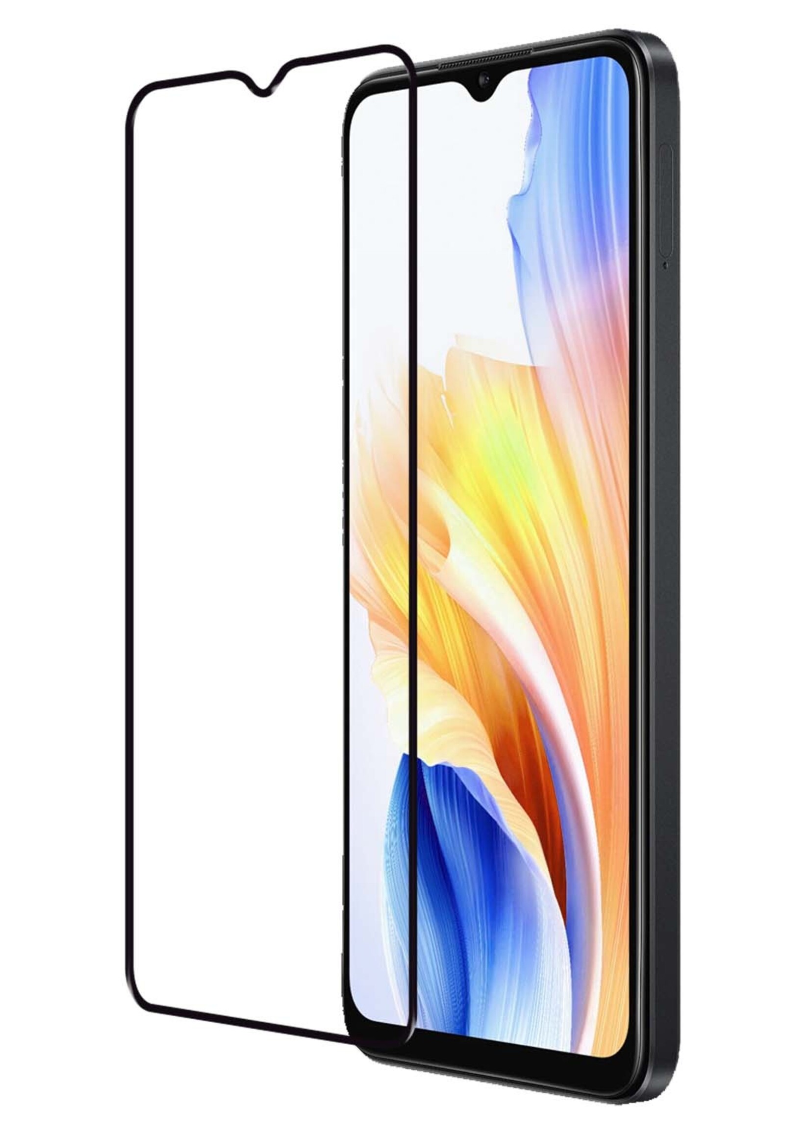 BTH Screenprotector Geschikt voor OPPO A38 Screenprotector Glas Gehard Tempered Glass Full Cover - Screenprotector Geschikt voor OPPO A38 Screen Protector Screen Cover